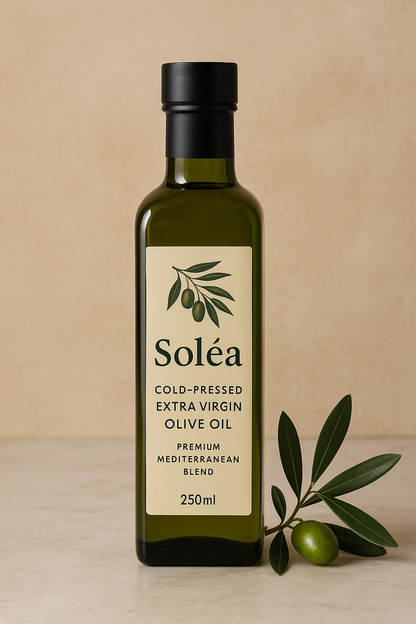 Soléa™ Cold-Pressed Extra Virgin Olive Oil – Premium Mediterranean Blend (250ml)
